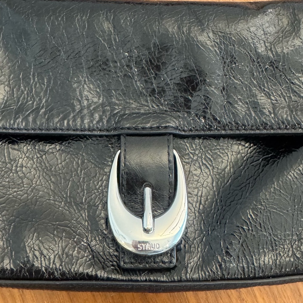 Staud Harlow Black Leather Shoulder Bag - Picture 2 of 7